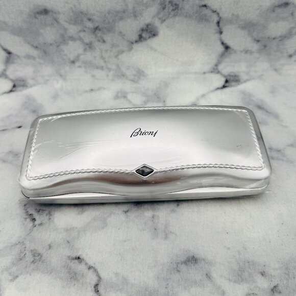 Brioni Accessories - Brioni Hard Sunglasses Case, Silver Exterior, Black Interior, Clamshell Luxury